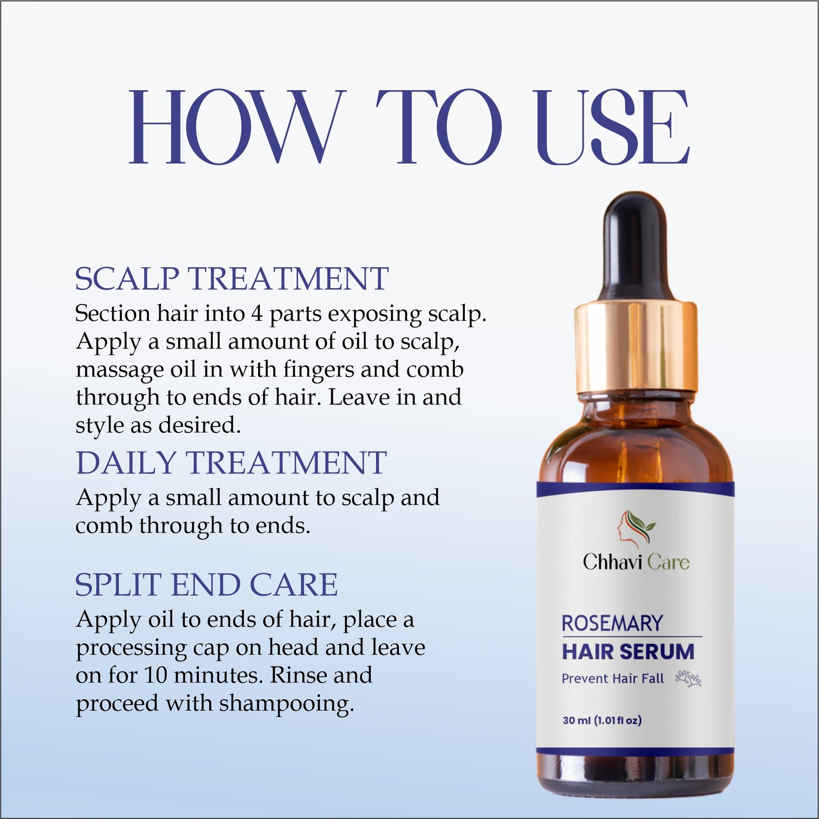 Chhavi Care Rosemary Hair Growth Serum – Anti Hair Fall Treatment (30ml) - Image 4